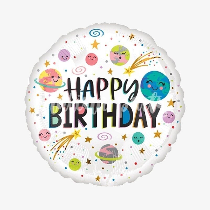 Воздушный шар круг Торт С днем рождения