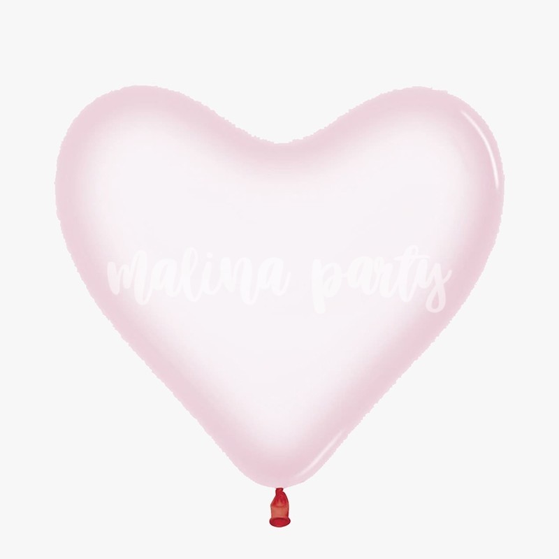 Букет латексных розовых латексных сердец с гелием №17