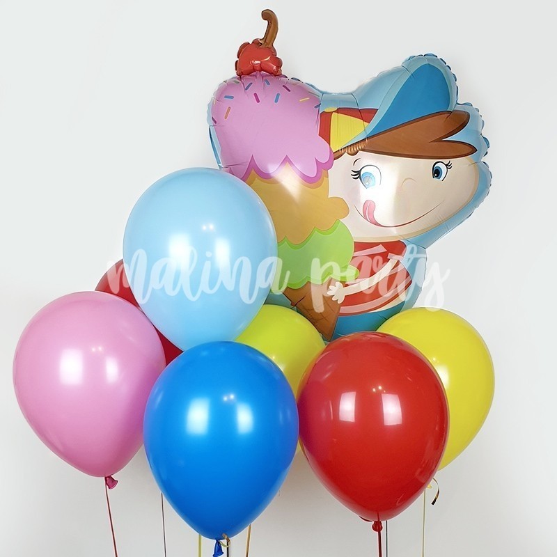 Букет воздушных шаров с гелием латексных Герои в масках