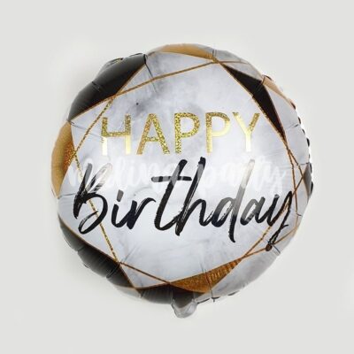Воздушный шар Мрамор с днем рождения
