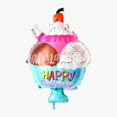 Воздушный шар Мороженое с днем рождения