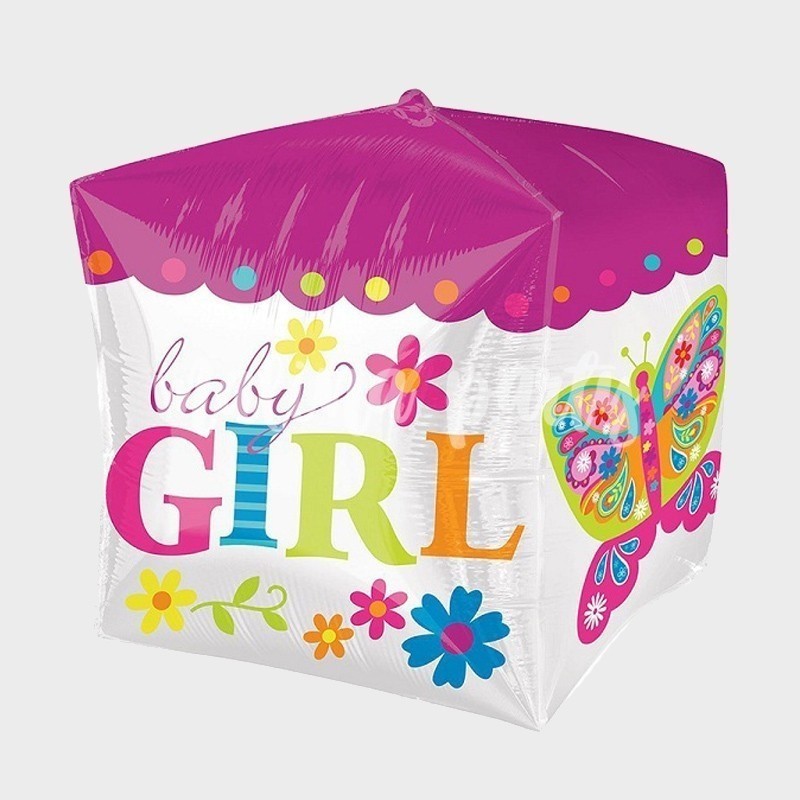 Воздушный шар куб Девочка