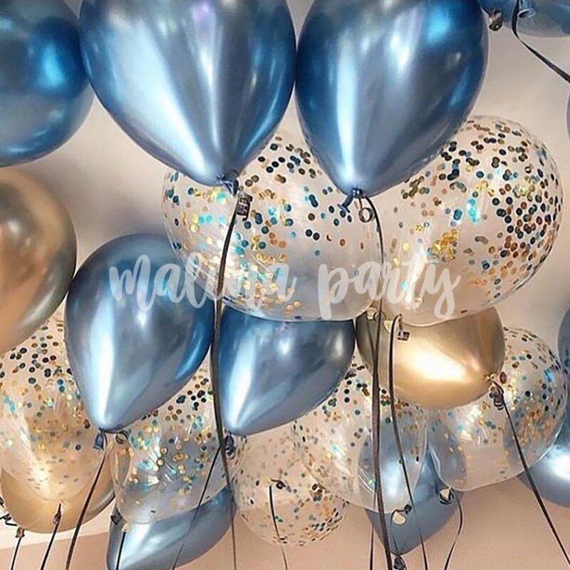 Воздушные шары пастель С днем рождения 12 штук