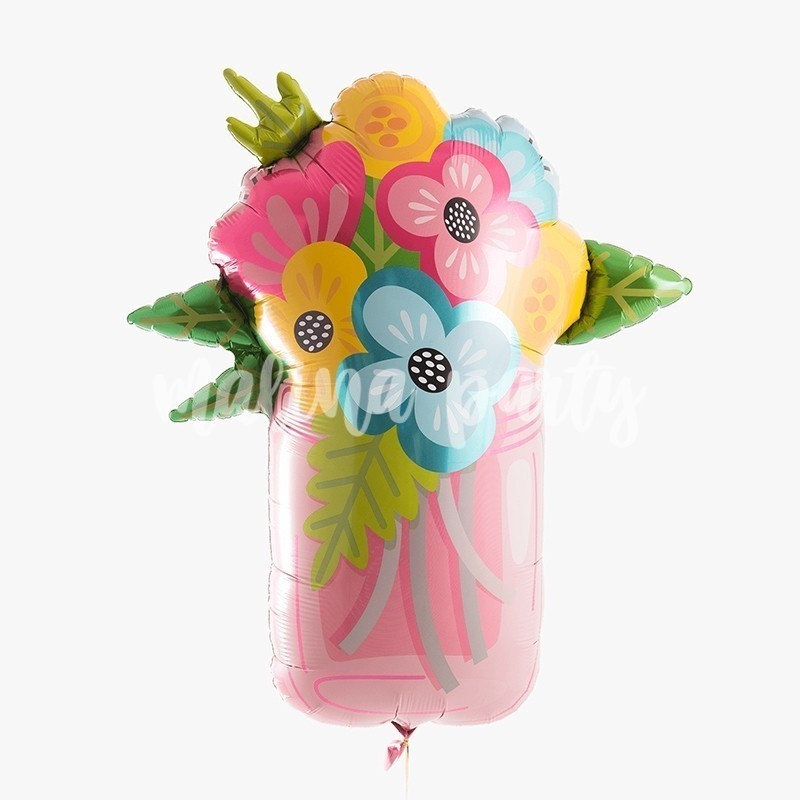 Воздушный шар ваза с цветами
