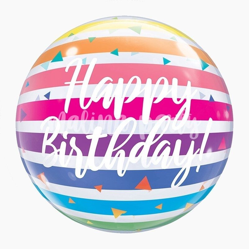 Воздушный шар бабл цветное конфетти
