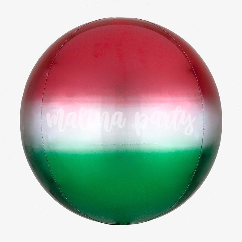 Воздушный шар сфера 3D серебро