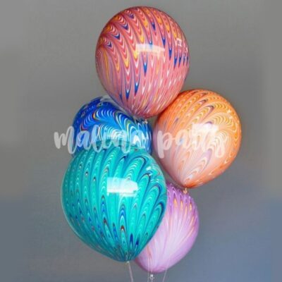 Воздушный шар агат павлин цветной