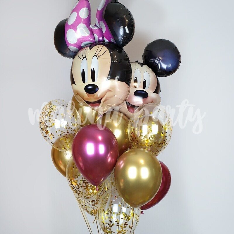 Букет воздушных шаров с гелием Микки и Минни