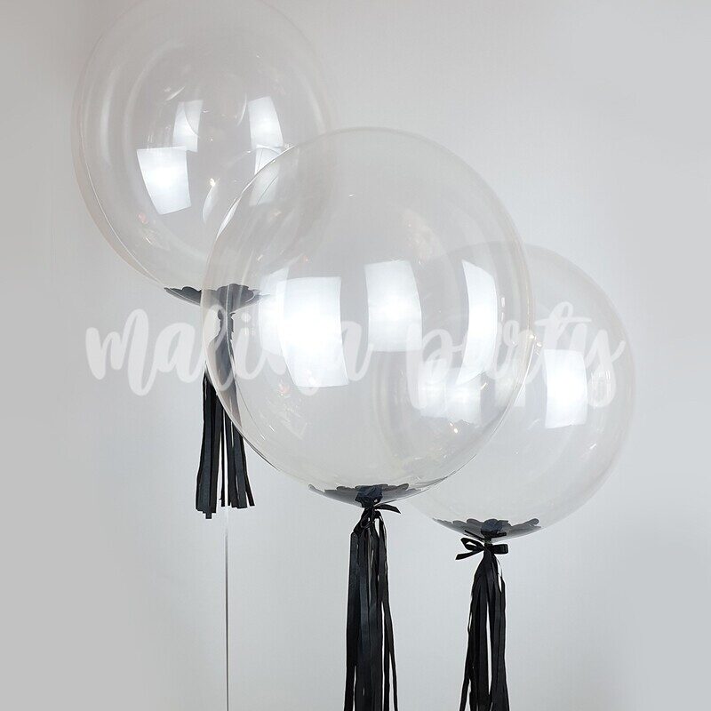 Букет воздушных шаров с гелием Котенок в колпаке и бабл.