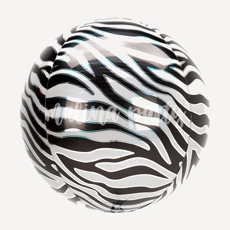 Воздушный шар сфера принт зебра