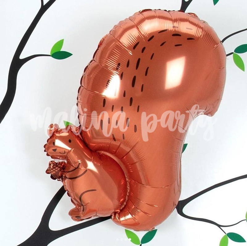 Воздушный шар с рисунком листья 1 штука