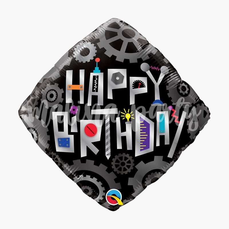 Воздушный шар С днем рождения роботы