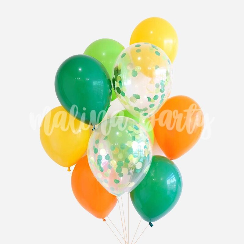 Букет гелиевых воздушных шаров на день рождения с цифрами розовое золото