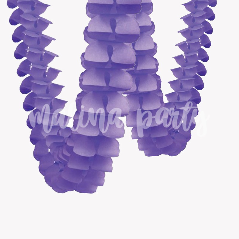 Гирлянда бумажная гофрированная фиолетовая