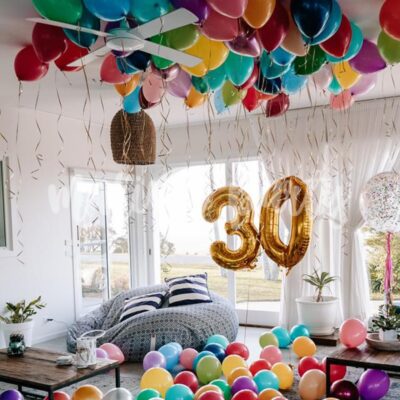 Набор шаров на 30 лет радужный