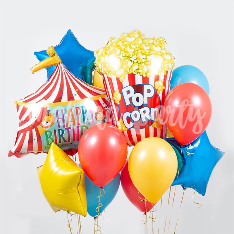 Букет воздушных шаров Цирк и попкорн