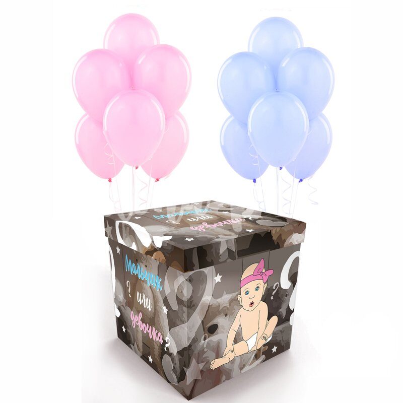 Коробка с воздушными шарами Фея