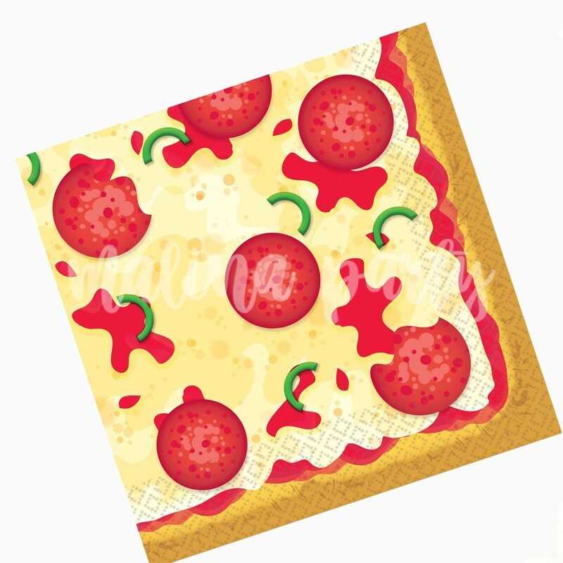 Салфетки бумажные Пицца 16 штук