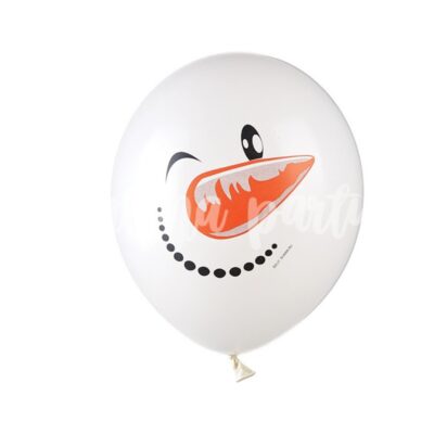 Воздушный шар с рисунком Снеговик 1 штука