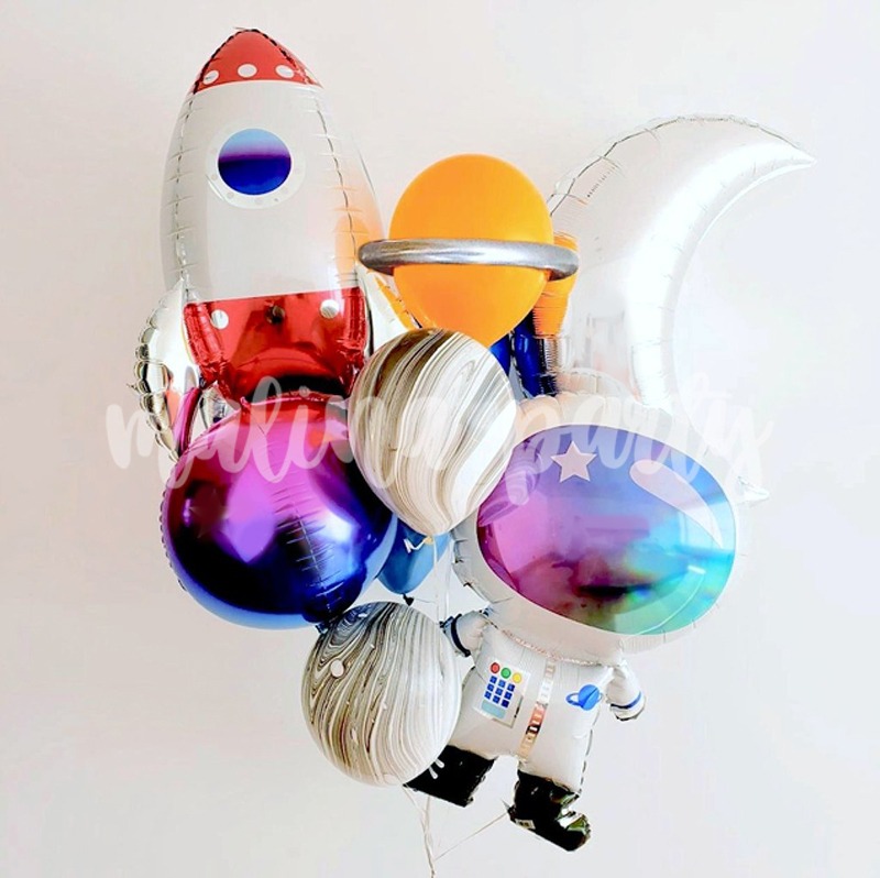 Букет воздушных шаров с гелием Космический