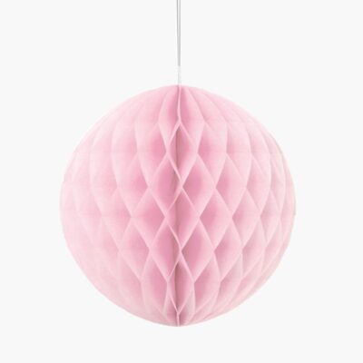 Бумажный шар соты 30 см розовый