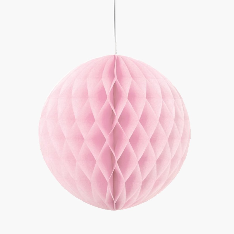Бумажный шар соты 30 см розовый