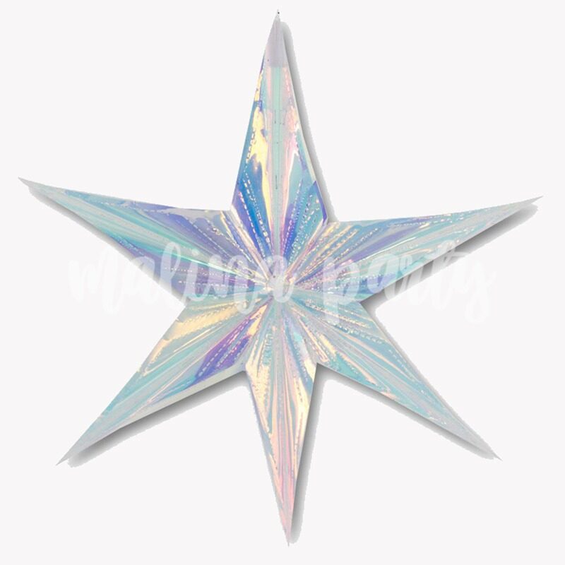 Декор подвесной Звезды на спиралях серебро