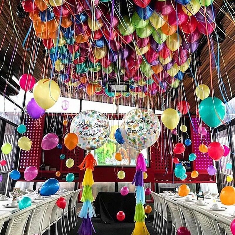 Набор воздушных шаров Радужная цифра и леденцы на день рождения