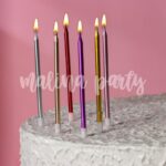 Свечи для торта металлик 6 штук
