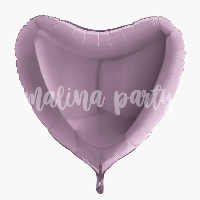 воздушный шар большое сердце розовый пастель