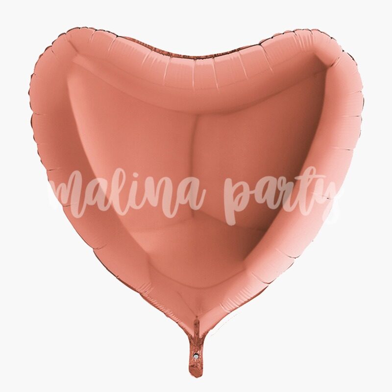 воздушный шар большое сердце розовый
