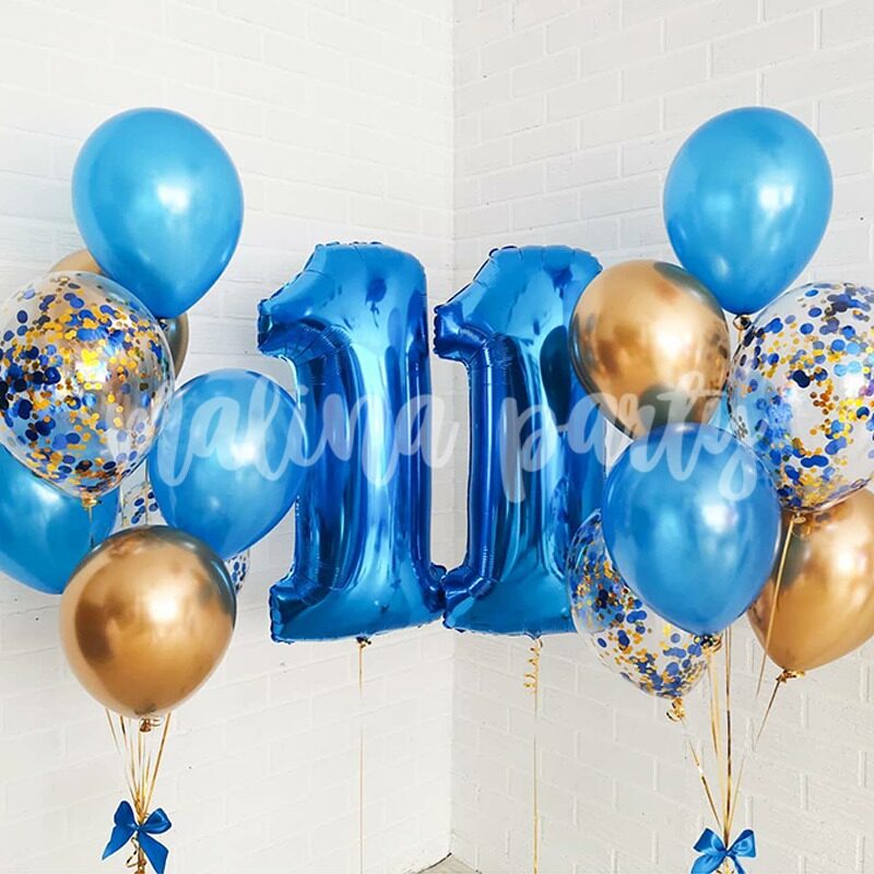 Набор воздушных шаров с гелием цифра Тиффани на день рождения