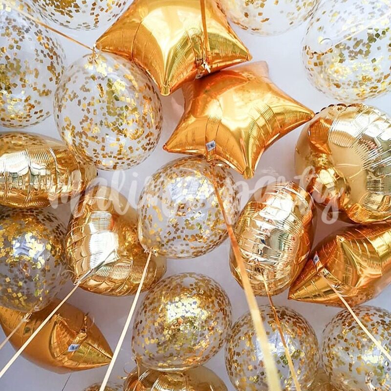 Набор воздушных шаров Цифра 21 розовое золото на день рождения