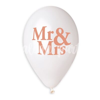 Воздушный шар с рисунком Mr&Mrs 1 шт