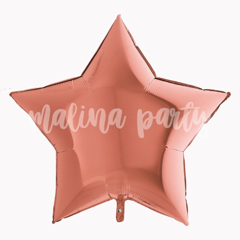 Воздушный шар звезда большая розовый