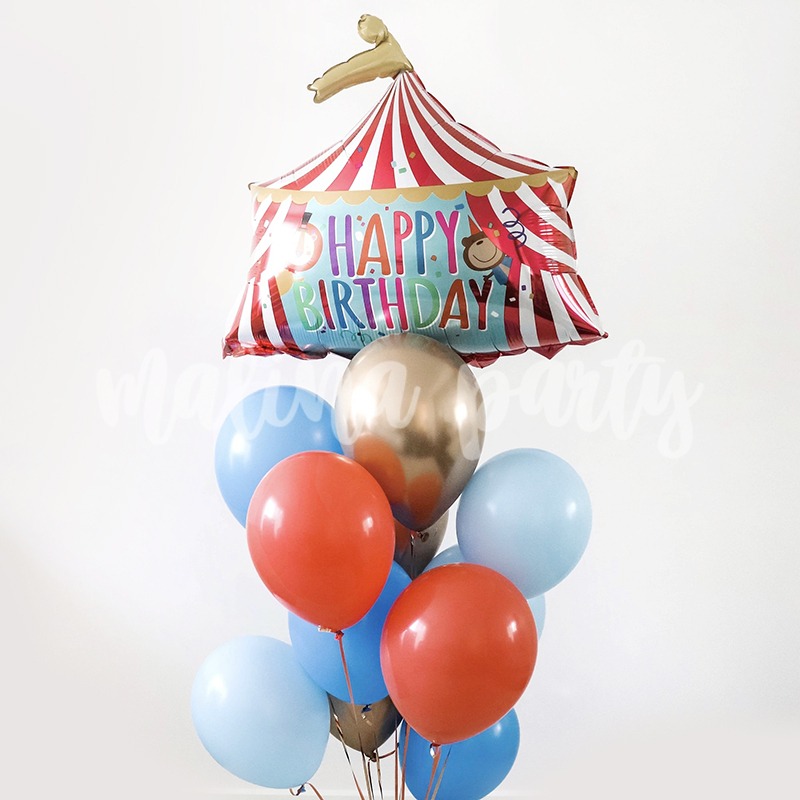 Букет воздушных шаров с гелием Цирк и пастель
