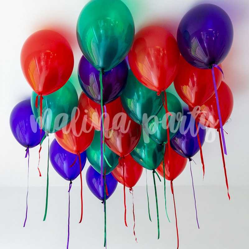 Букет воздушных шаров с гелием пастель и хром