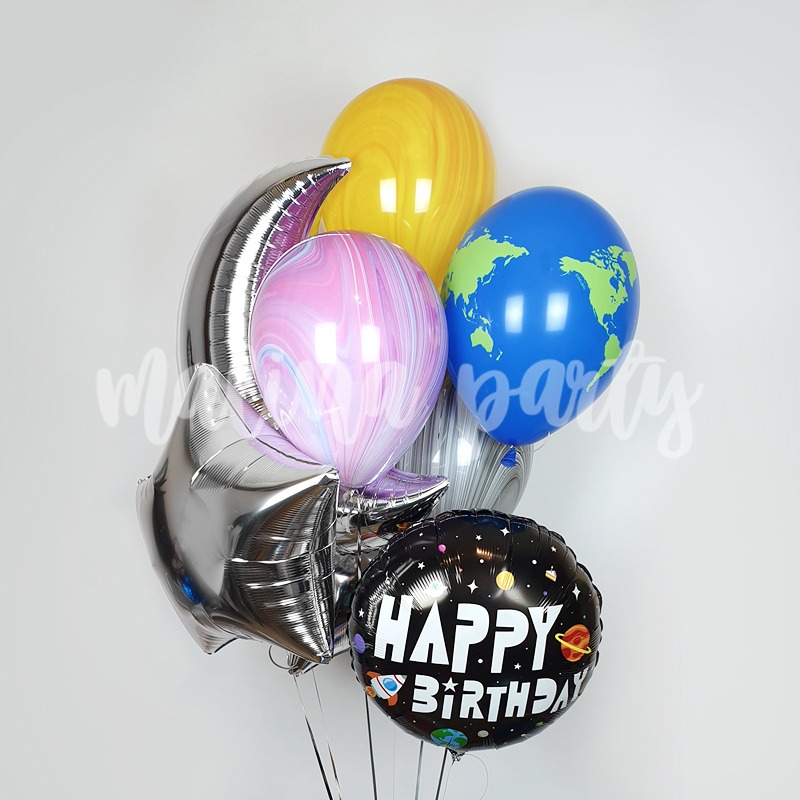Букет воздушных шаров с гелием агаты и планета