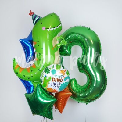 Набор воздушных шаров Дино вечеринка и цифра