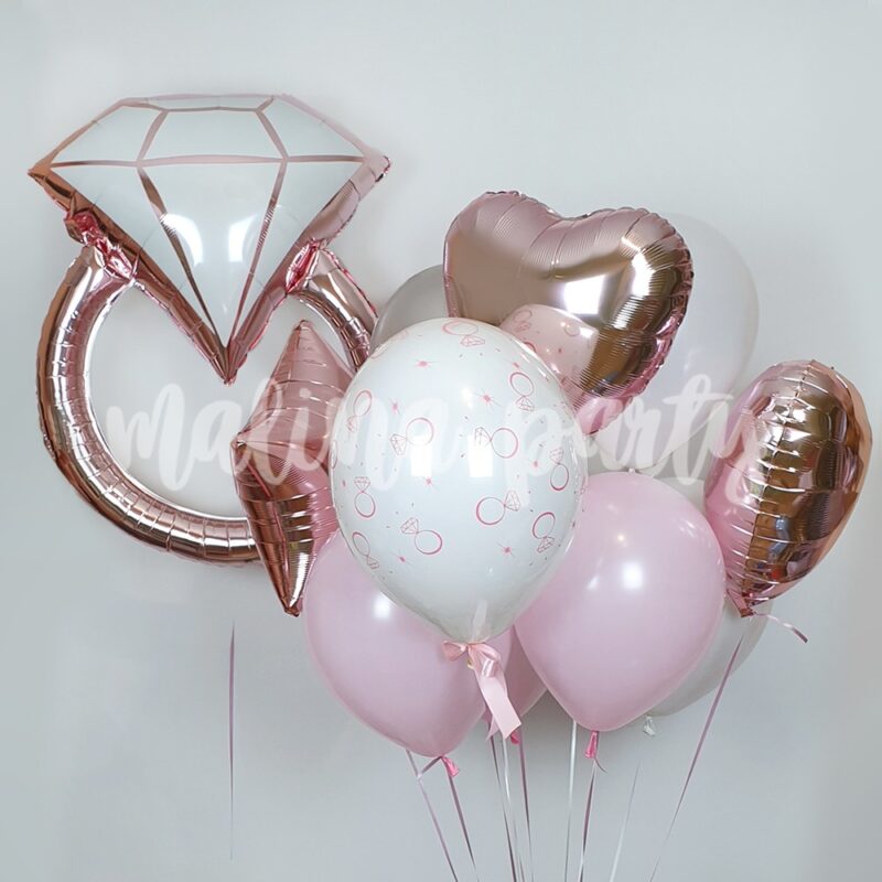 Набор воздушных шаров с гелием Миньоны и цифра на день рождения