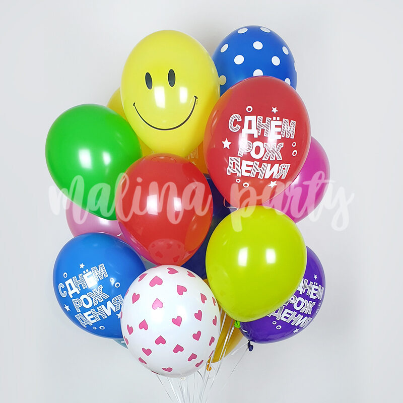 Набор воздушных шаров Лиловый единорог и цифра на день рождения