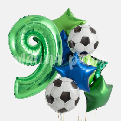 Набор воздушных шаров футбол и цифра