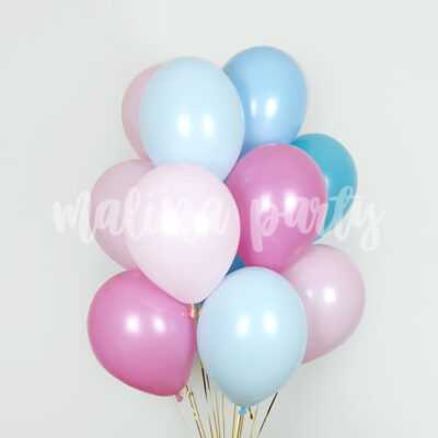 Букет воздушных шаров Розовый и голубой ассорти