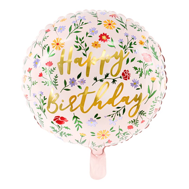Воздушный шар круг Весна happy birthday на день рождения