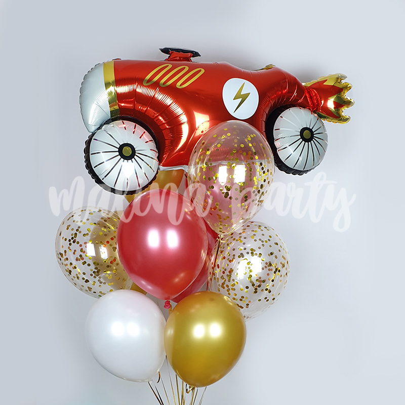 Воздушный шар Машина пожарная коты