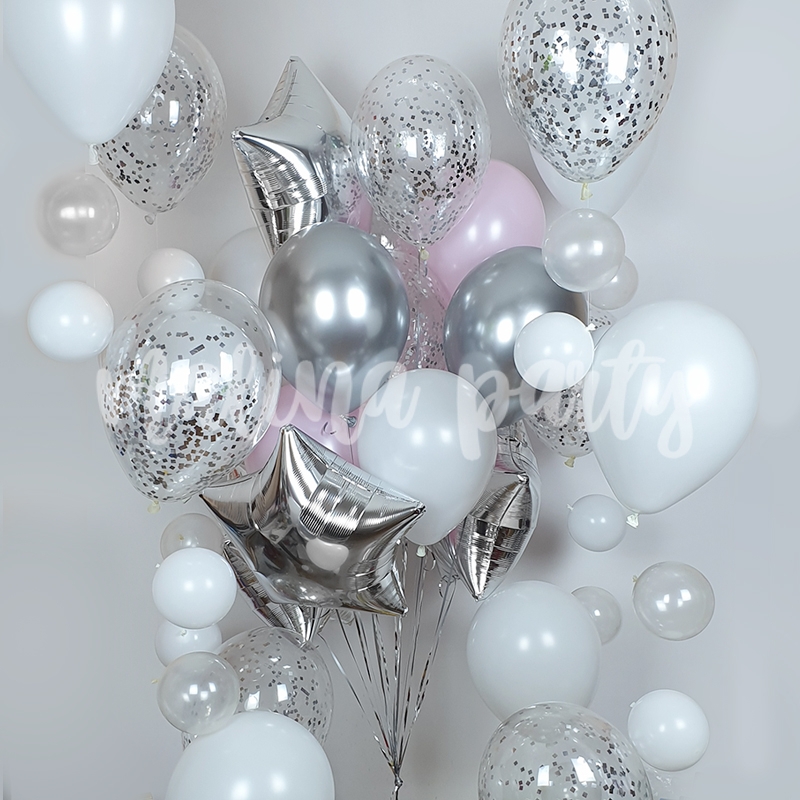 Набор воздушных шаров с гелием Снежная королева
