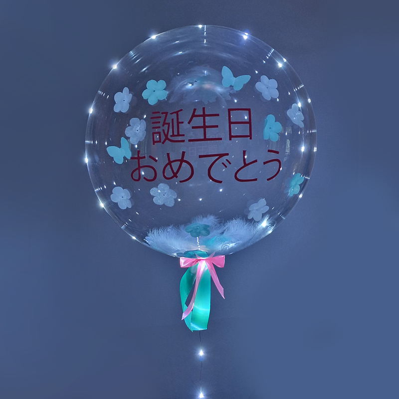 Воздушный шар Бабл с надписью Сердца и хром