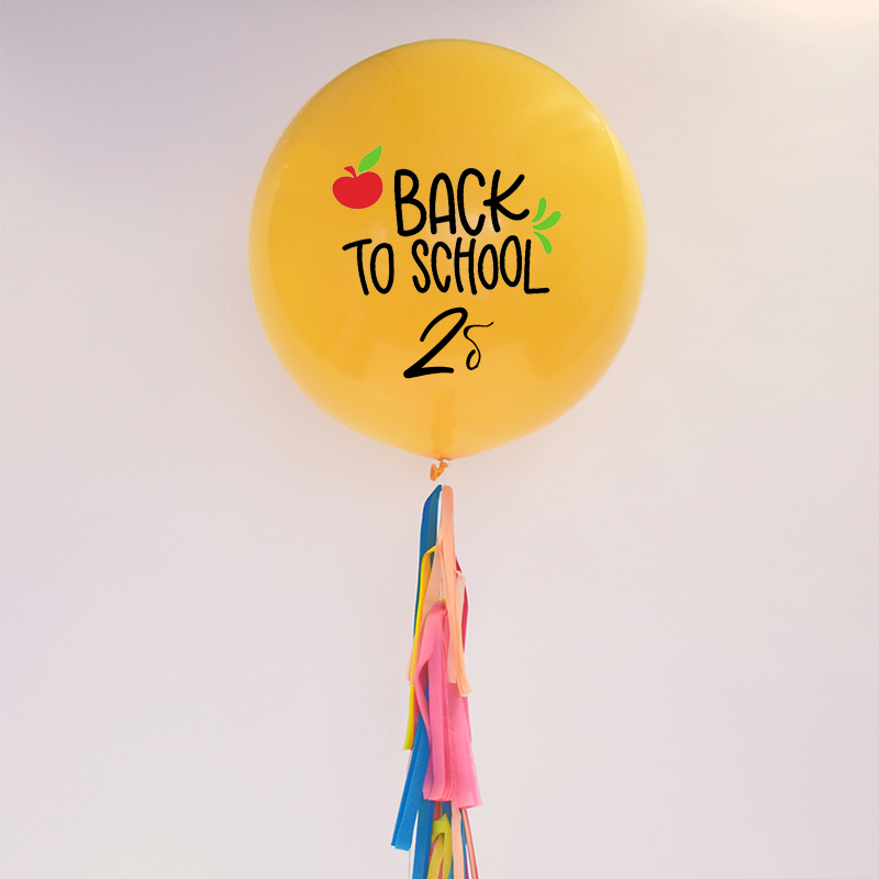 Воздушный шар гелиевый большой на 1 сентября Back to school