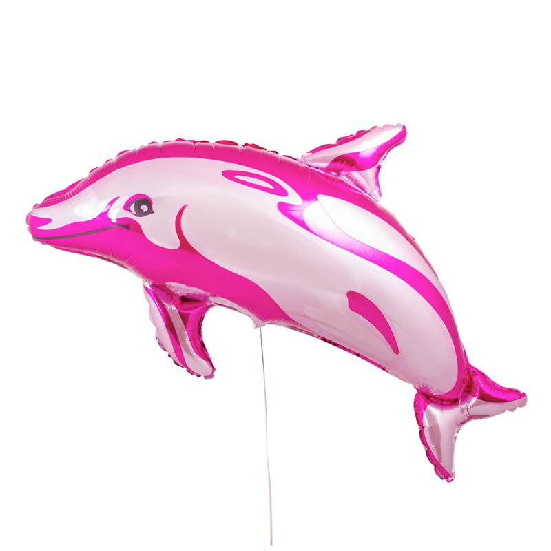 Воздушный шар Дельфин розовый