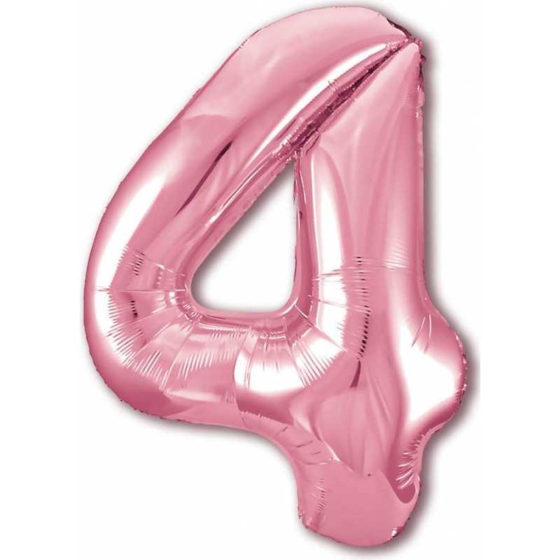 Воздушный шар цифра 0 Розовый фламинго